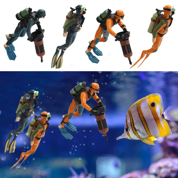Cute Resin Frogman Aquarium Ornaments