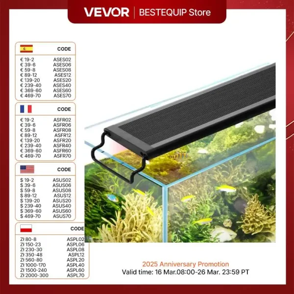 VEVOR Aquarium Light, 26W