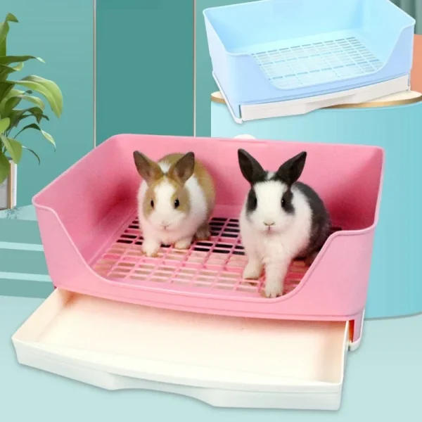 Bunny Toilet with Drawer Large Rabbit Litter Box