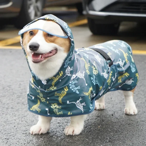 Fullnai Rainy Season Puppy Dog Raincoat Waterproof Pet Clothes for