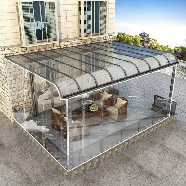 Transparent Rainproof Tarp with Triple Sealing Rings